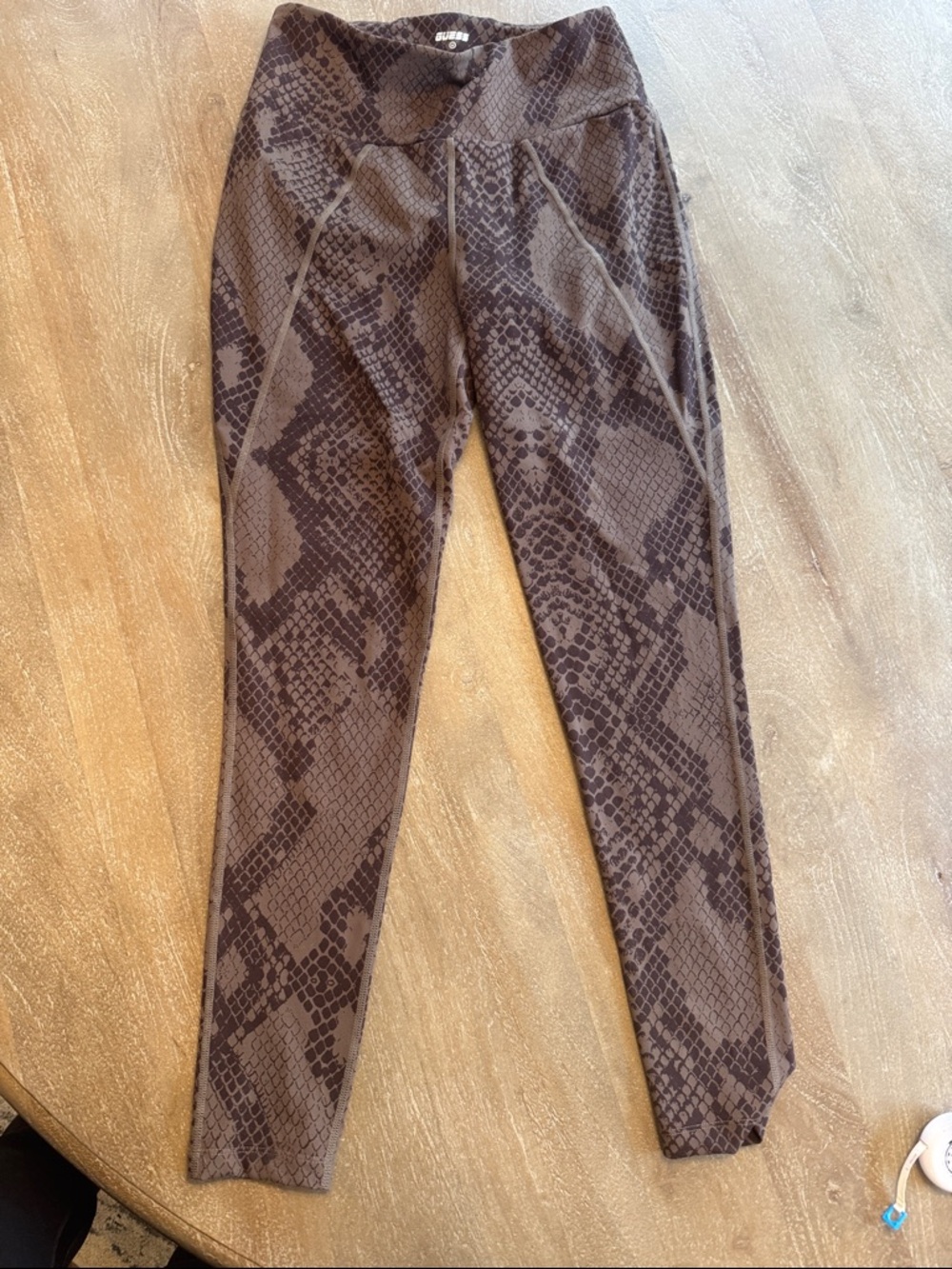 Guess Brown Snake Print Leggings